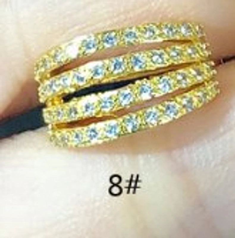 1 Piece Minimalist Solid Color Plating Inlay Copper Zircon Ear Cuffs