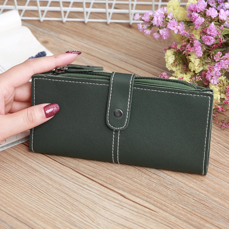 Women's Multi-function Zipper Multi-card Position Buckle Zipper Wallet