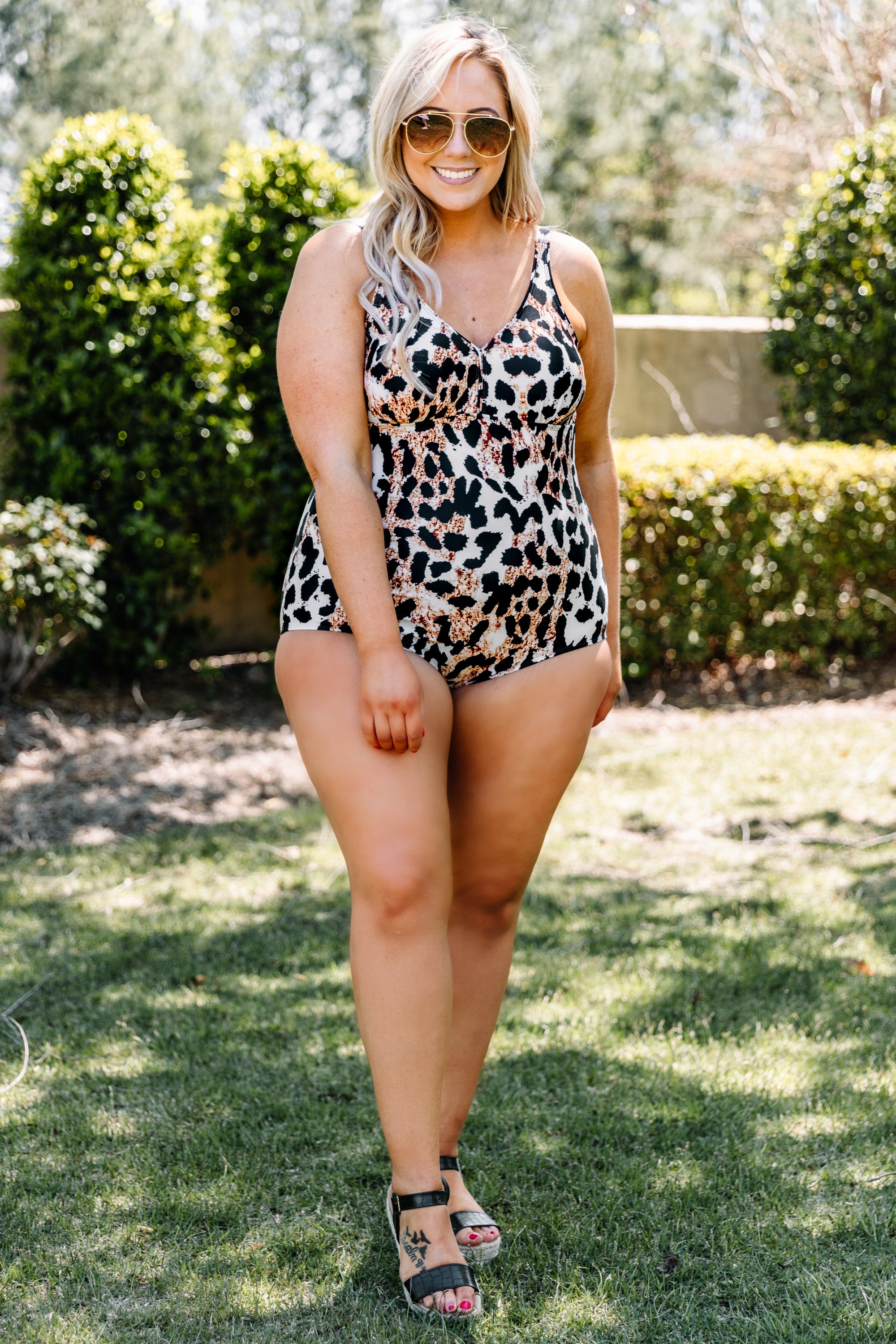 Sand Tropez Swimsuit. Leopard