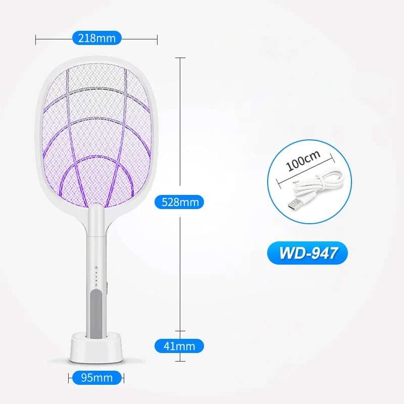 2-in-1 Electric Swatter & Night Mosquito Killing Lamp