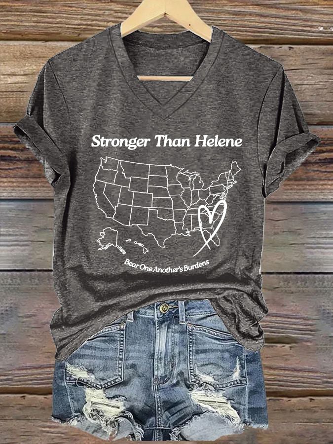 Women's Hot Hurricane Helen Print Casual T-Shirt