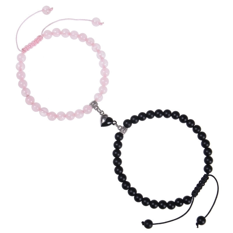 Romantic Heart Shape Natural Stone Handmade Bracelets
