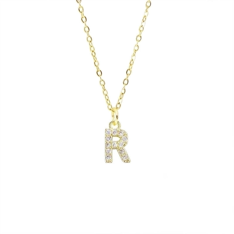 Titanium Steel Copper Streetwear Plating Inlay Letter Zircon Pendant Necklace