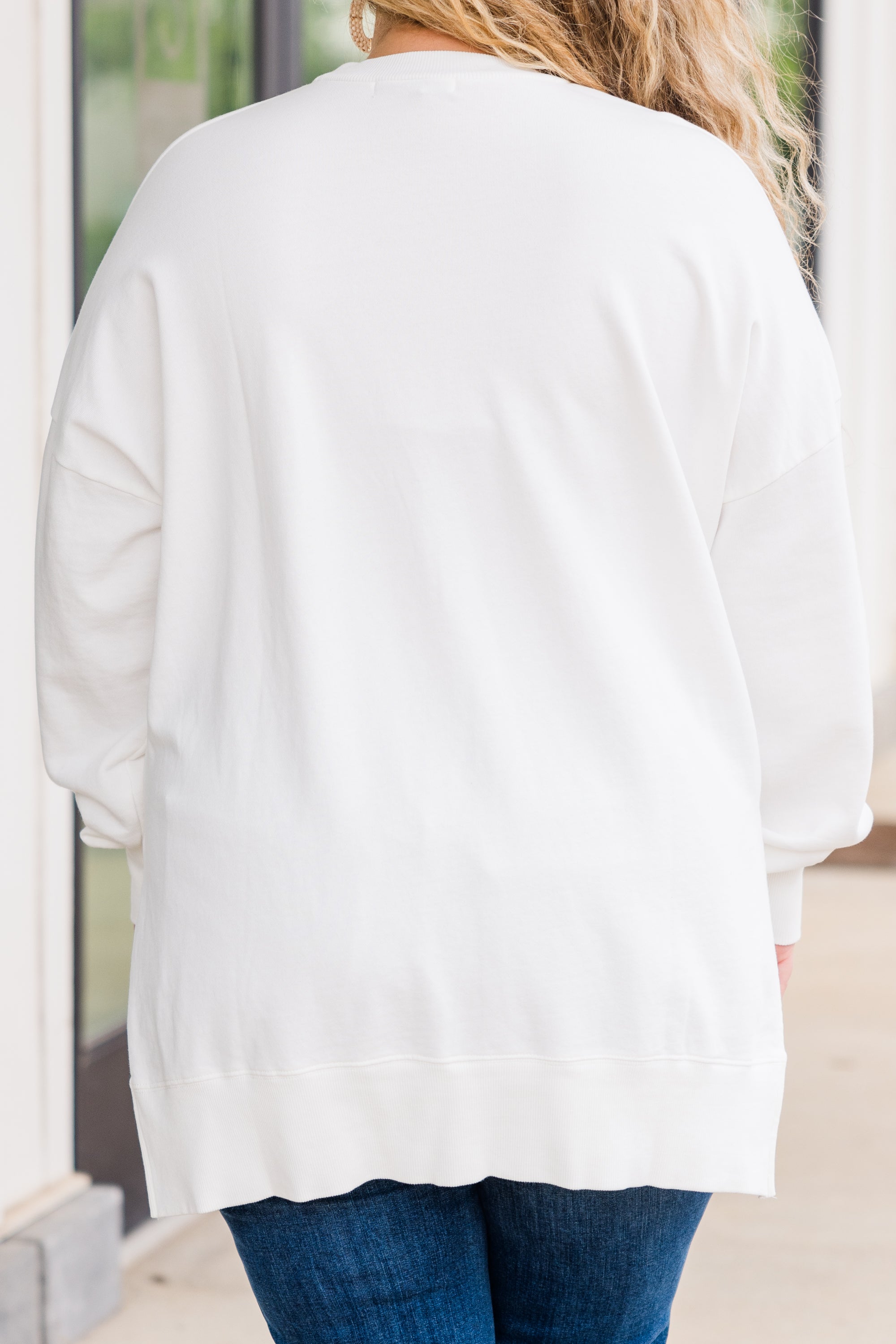 I Love To Teach Cozy Crewneck. White