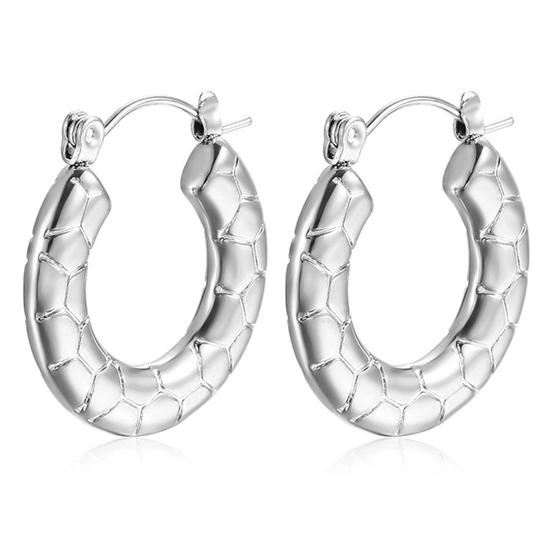 1 Pair Minimalist Classic Style Solid Color Plating 201 Stainless Steel 18K Gold Plated Earrings