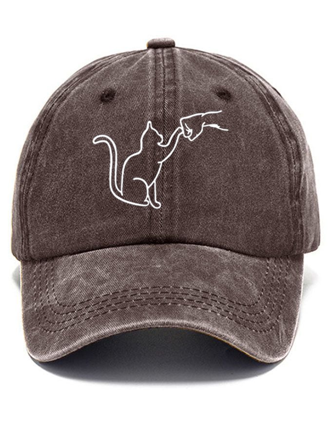 Cute Cat Printed Hat