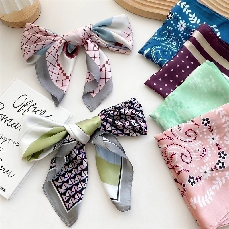 Women's Fashion Flower Polyester Printing Polyester Scarves