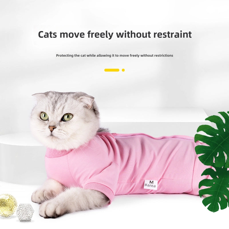 New Pet Clothes Cat Sterilization Clothes Post-operation Recovery Female Cat Weaning Clothes Fully Surrounded Easy To Wear Off Cat Clothes