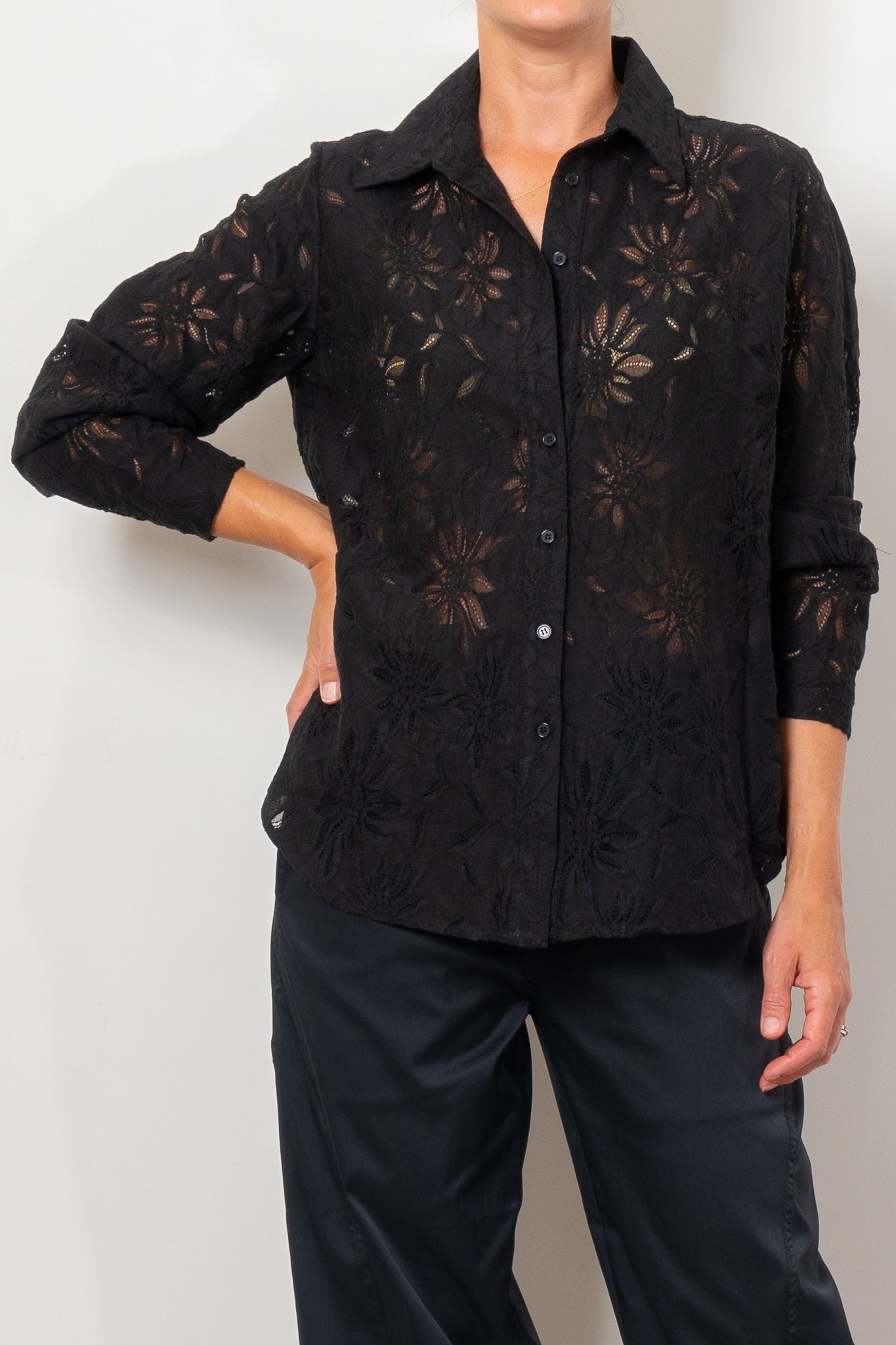 Mela Purdie Dart Shirt Flora Lace