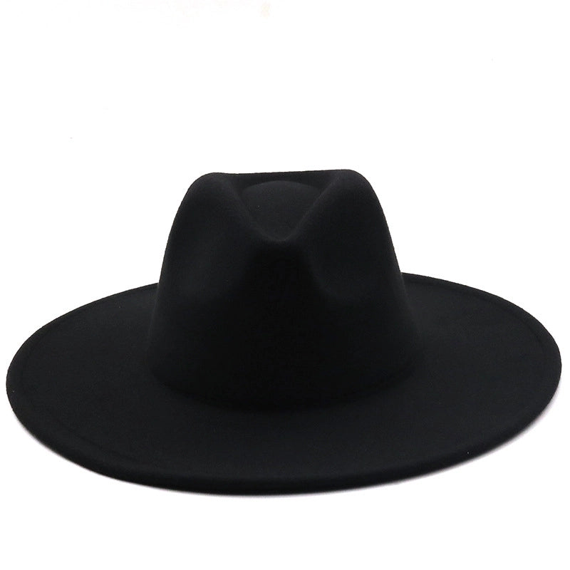 Retro Brim Big Brim Autumn And Winter Wool Top Hat