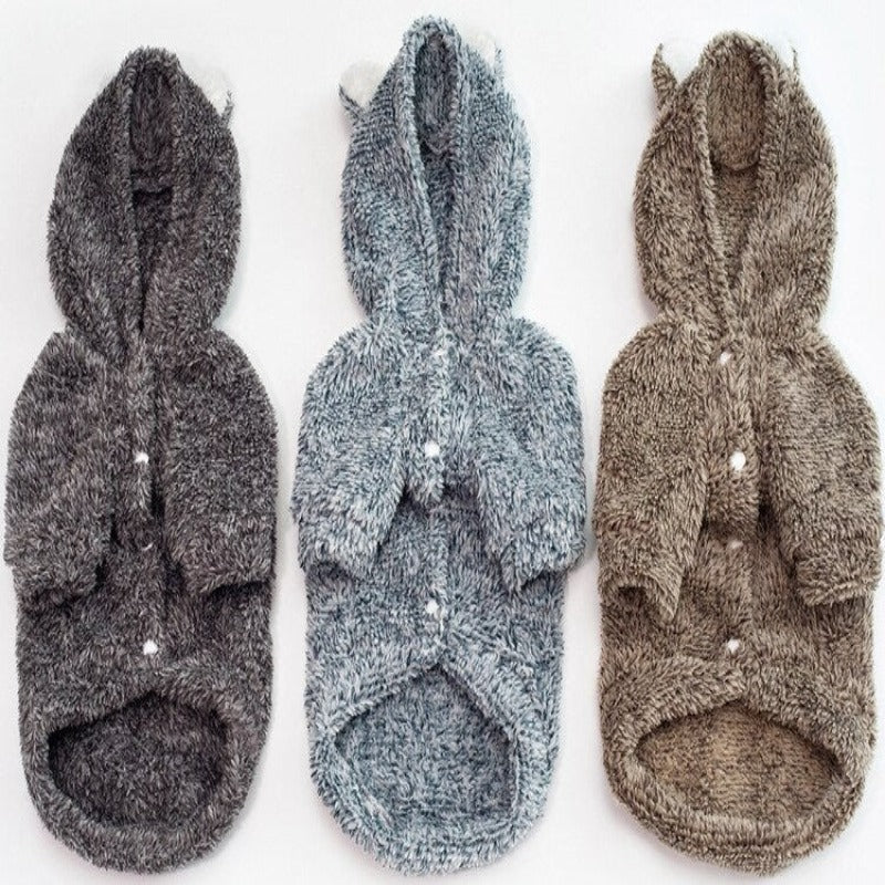 Dog Hoodies Clothes Solid Color