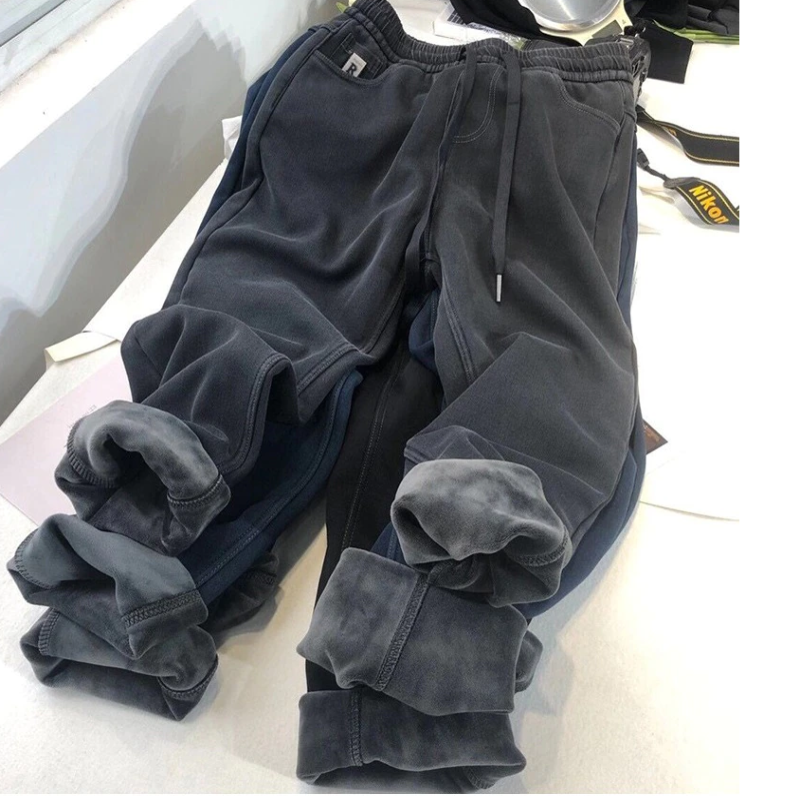 Winter Women Warm High Waist Jeans