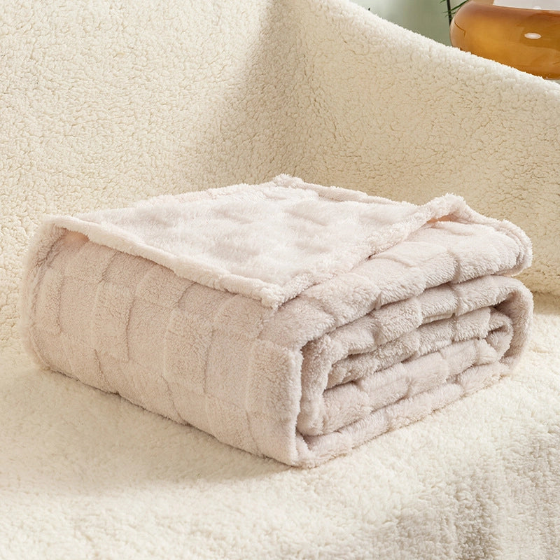 Casual Solid Color Comfortable Cotton Velvet Blanket Bedding