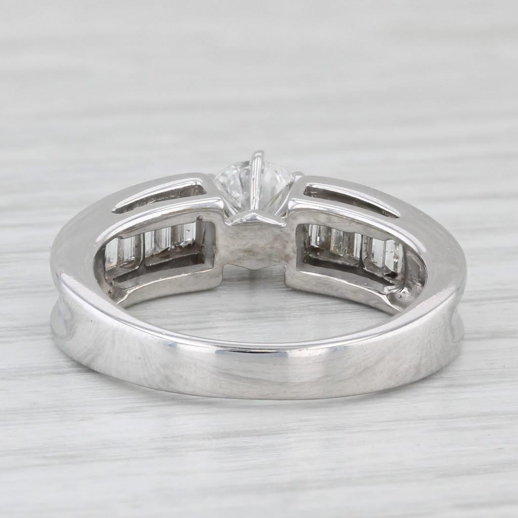 1.21ctw Round Diamond Engagement Ring 14k White Gold Size 7