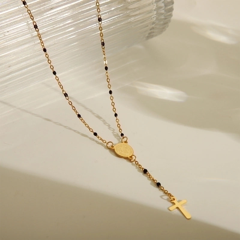 3 Pieces Elegant Ethnic Style Portrait Stainless Steel 203L 18K Gold Plated Enamel Necklace
