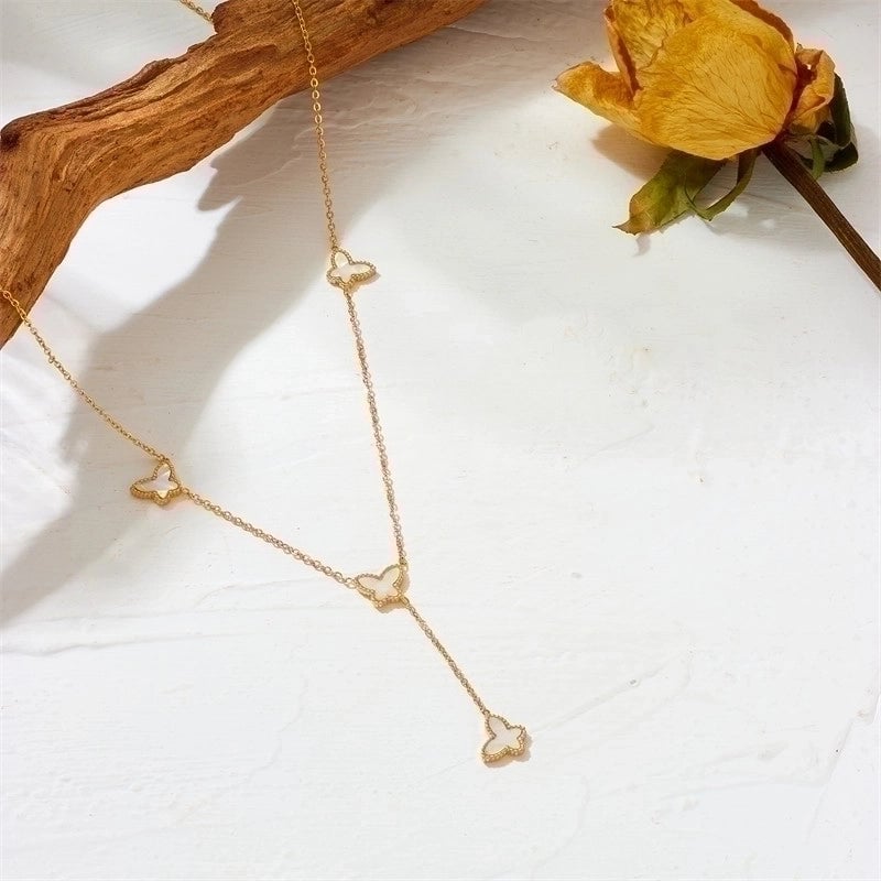 Retro Minimalist Irregular Titanium Steel Inlay Artificial Gemstones Earrings Necklace