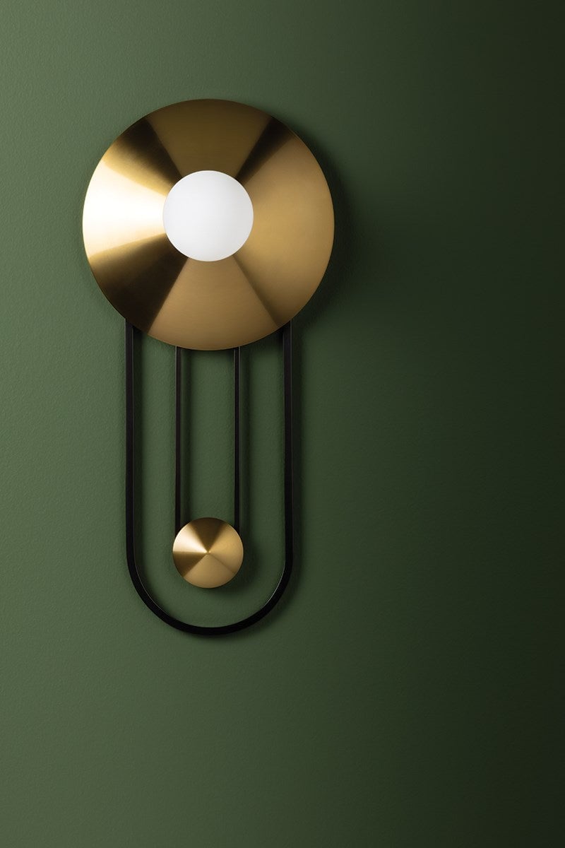 Modern Artistic Wall Sconce with Gold Accents