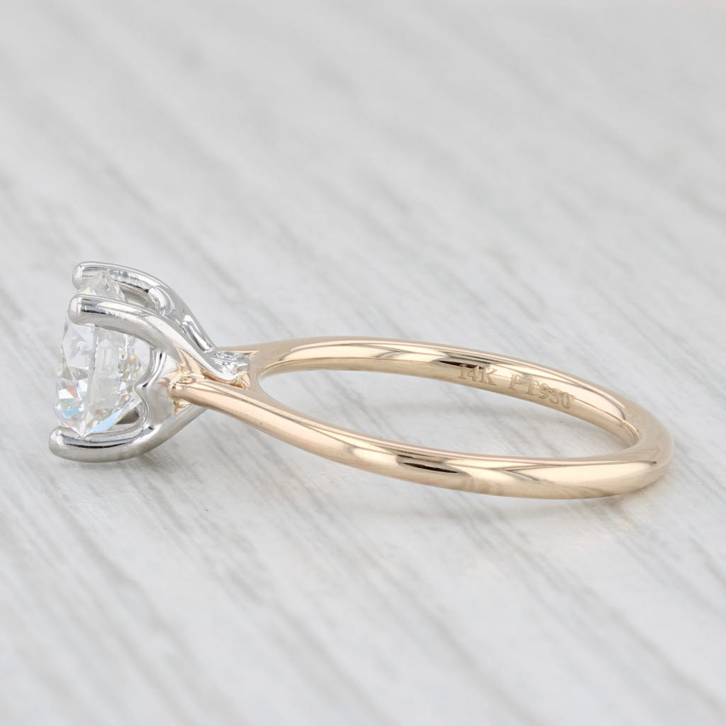 2.14ct Lab Created Diamond Solitaire Ring 14k Yellow Gold Size 6.5 GIA VVS2 G