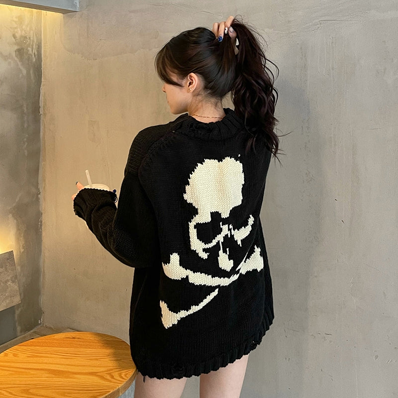 Black Skull Sweater  KF82960