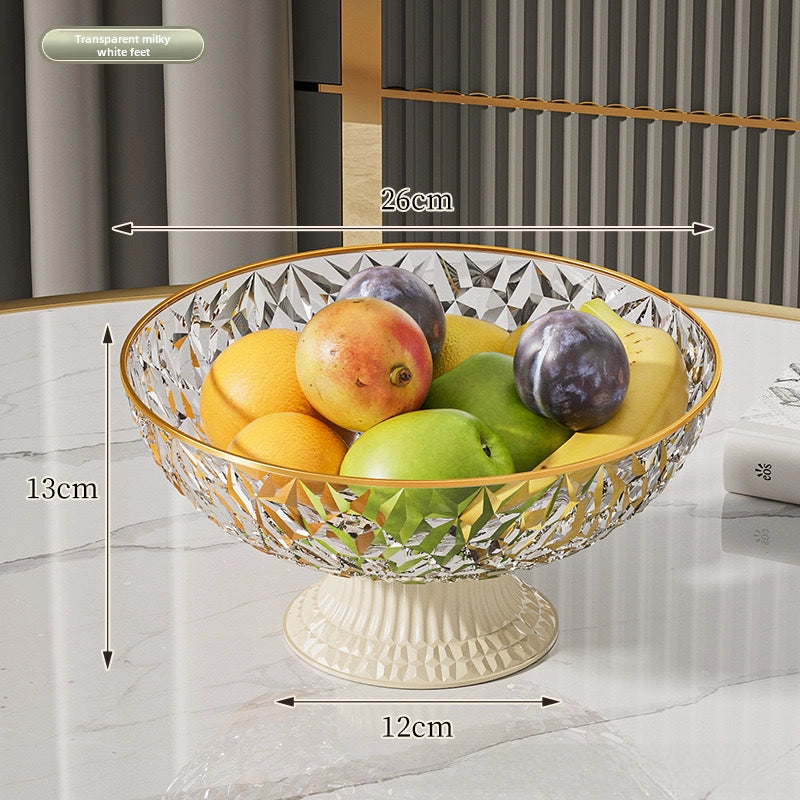 Fruit Plate Home Living Room Coffee Table New High-looking Modern Light Luxury Style Draining Tray Dried Fruit Snack Plate
