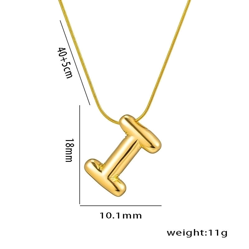 Titanium Steel Minimalist Letter Plating Pendant Necklace