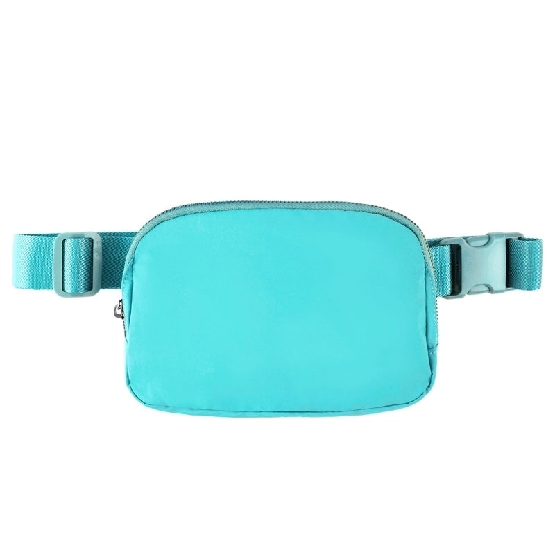 Women's Sports Solid Color Nylon Waist Bags