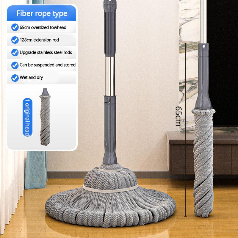 MICROFIBRE TWISTED SQUEEZER MOP WITH STAINLESS STEEL ROD
