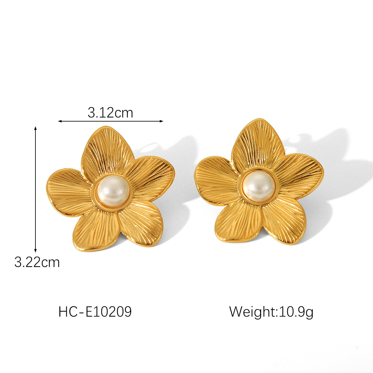 IG Style Flower Geometric Stainless Steel Electroplating Earrings