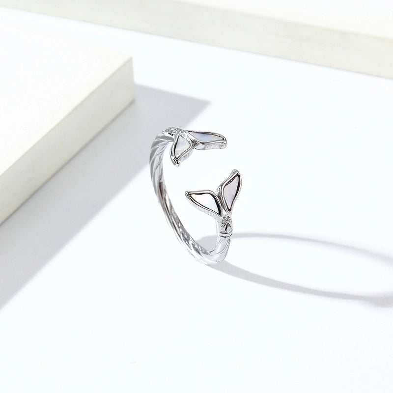 Elegant Lady Fish Tail Titanium Steel Rings