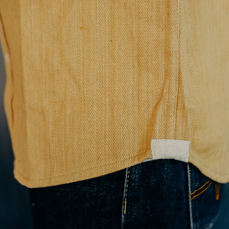 Classic Handwoven Yellow Denim Shirt