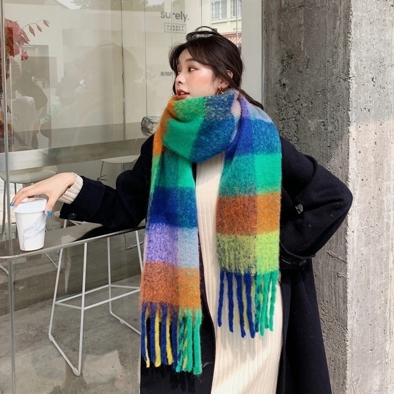 Unisex Sweet Solid Color Imitation Cashmere