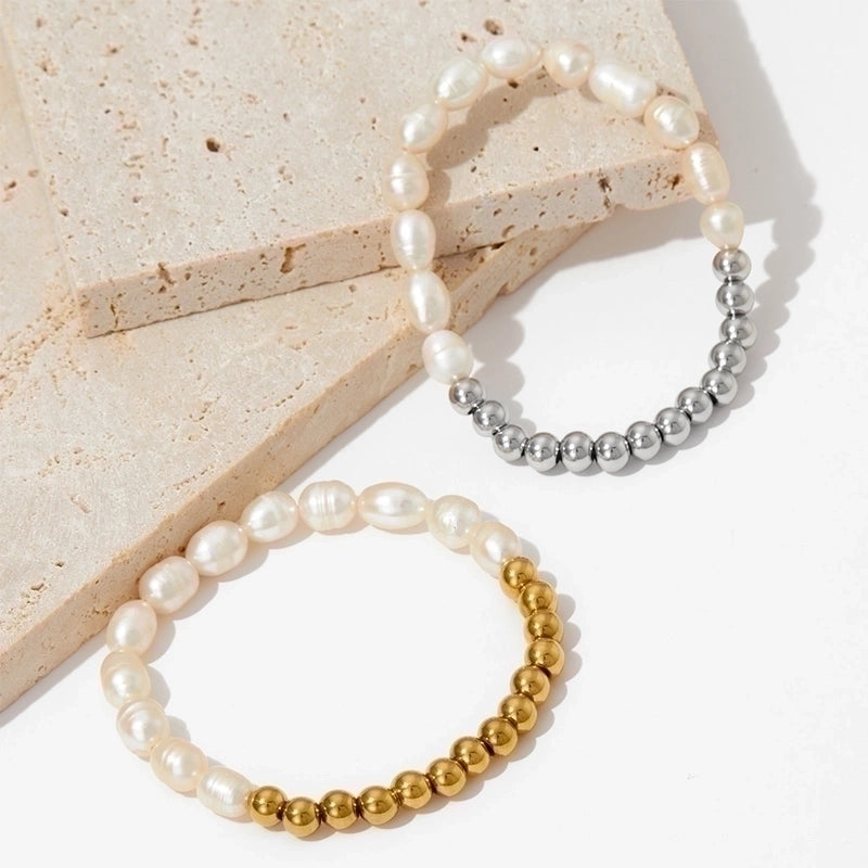 2 Pieces Casual Modern Style Geometric Heart Shape 304 Stainless Steel 16K Gold Plated White Gold Plated Gold Plated Zircon Bracelets In Bulk