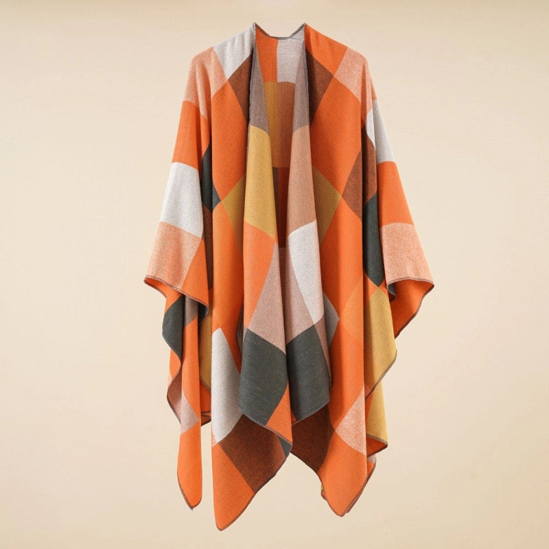 Women's Casual Lattice Polyester Tassel Shawl