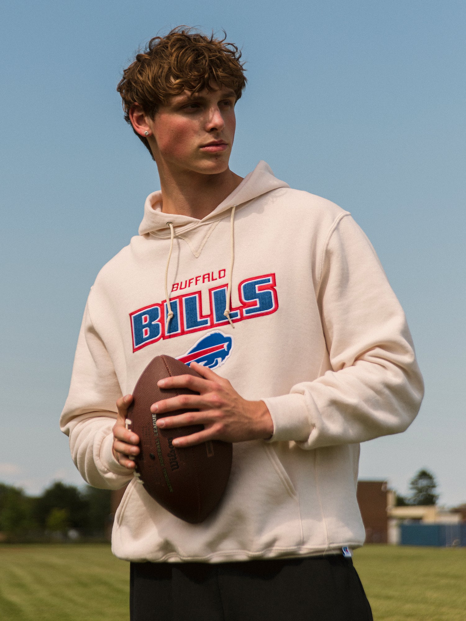 RUSSELL NFL BUFFALO BILLS LOGO PULLOVER HOODIE