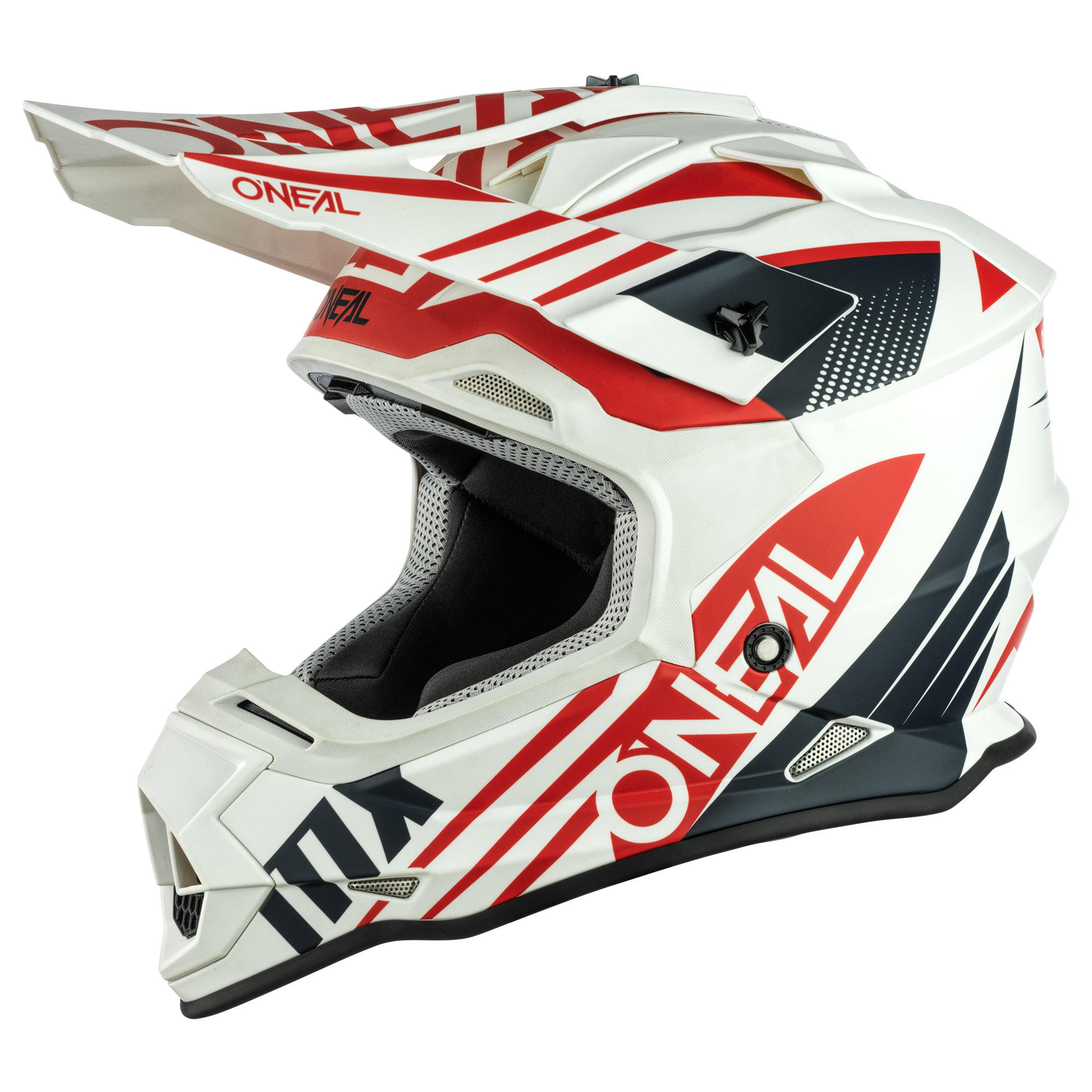 2 SRS Spyde Helmet White/Blue/Red