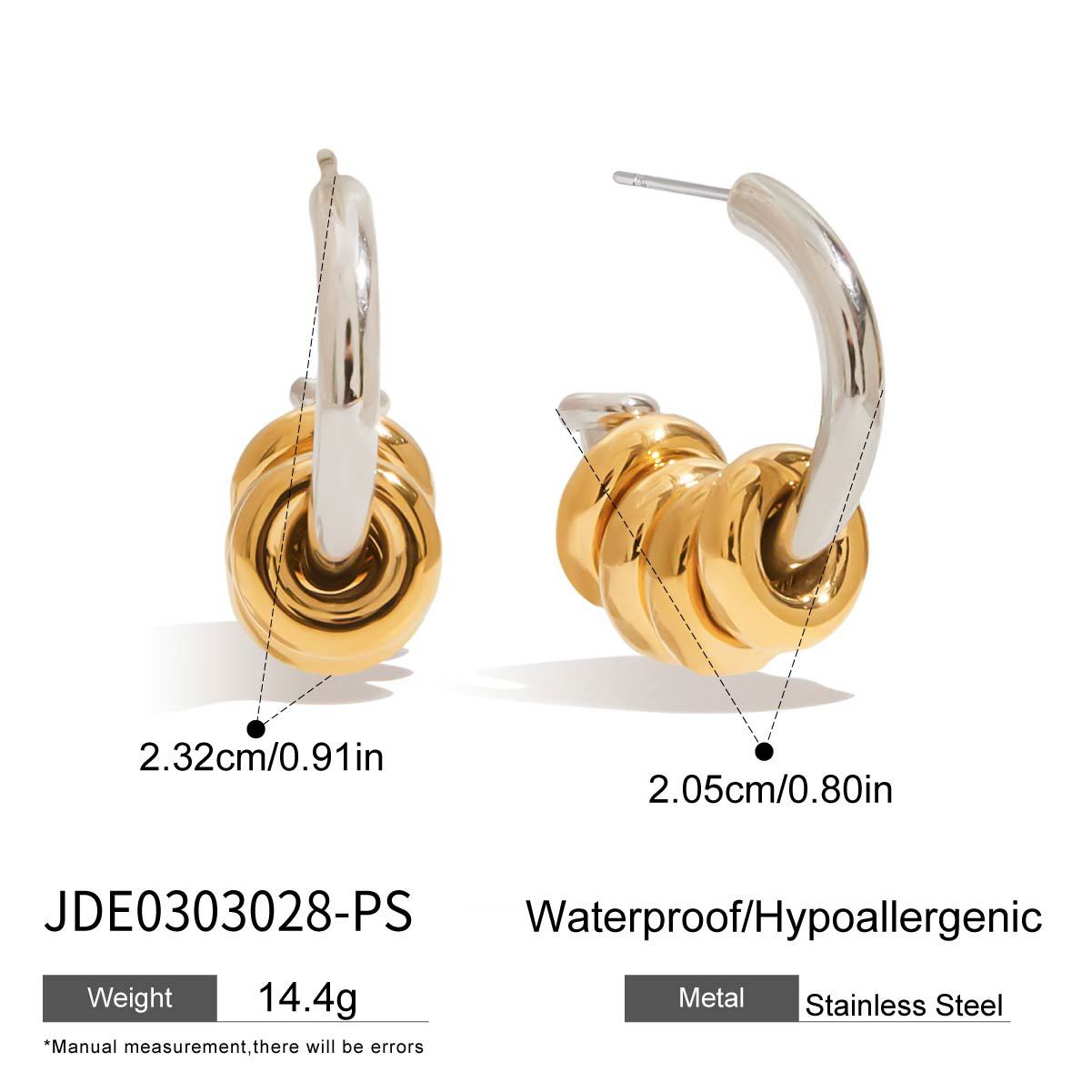 Stainless Steel C-Shaped Earrings Titanium Steel Earring
