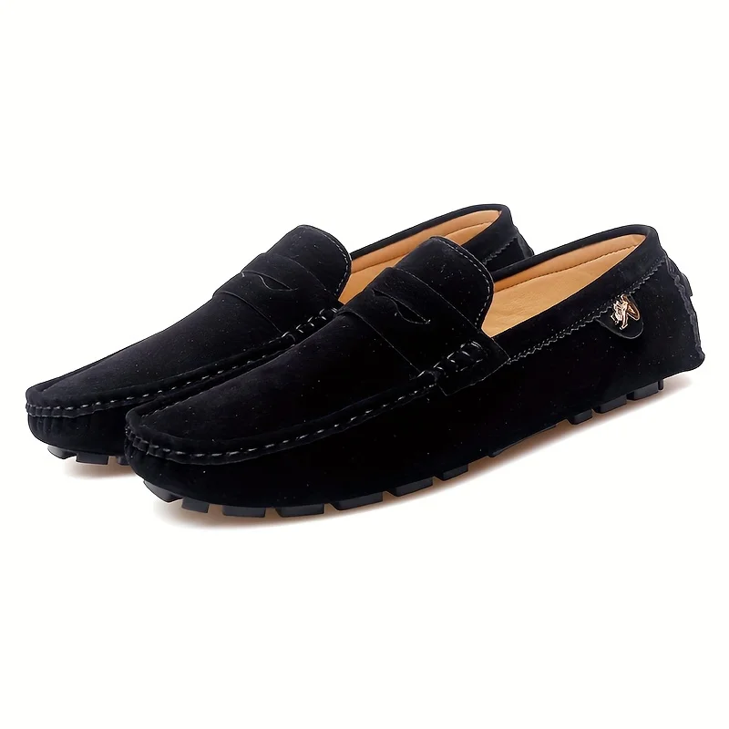 Cricsblue ugg Men Casual Shoes Fashion Male Shoes Suede Soft Men Loafers Leisure Moccasins Slip On Men's Driving Shoes Black  Man Lazy Shoe