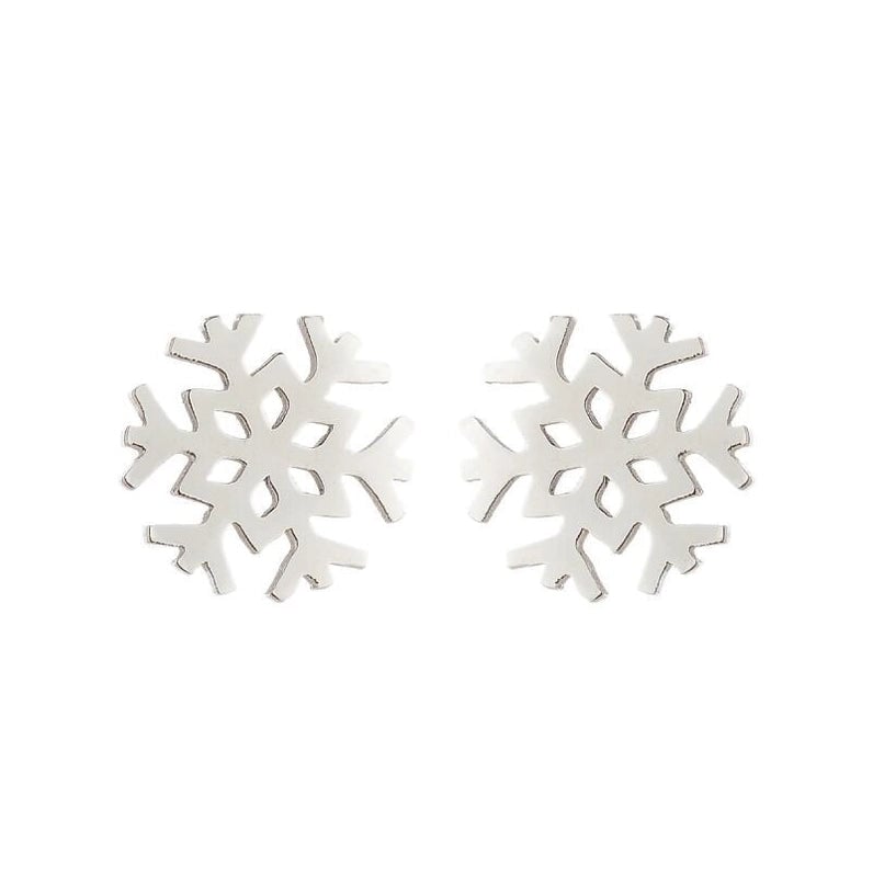 1 Pair Fashion Snowflake Plating 304 Stainless Steel 18K Gold Plated Ear Studs
