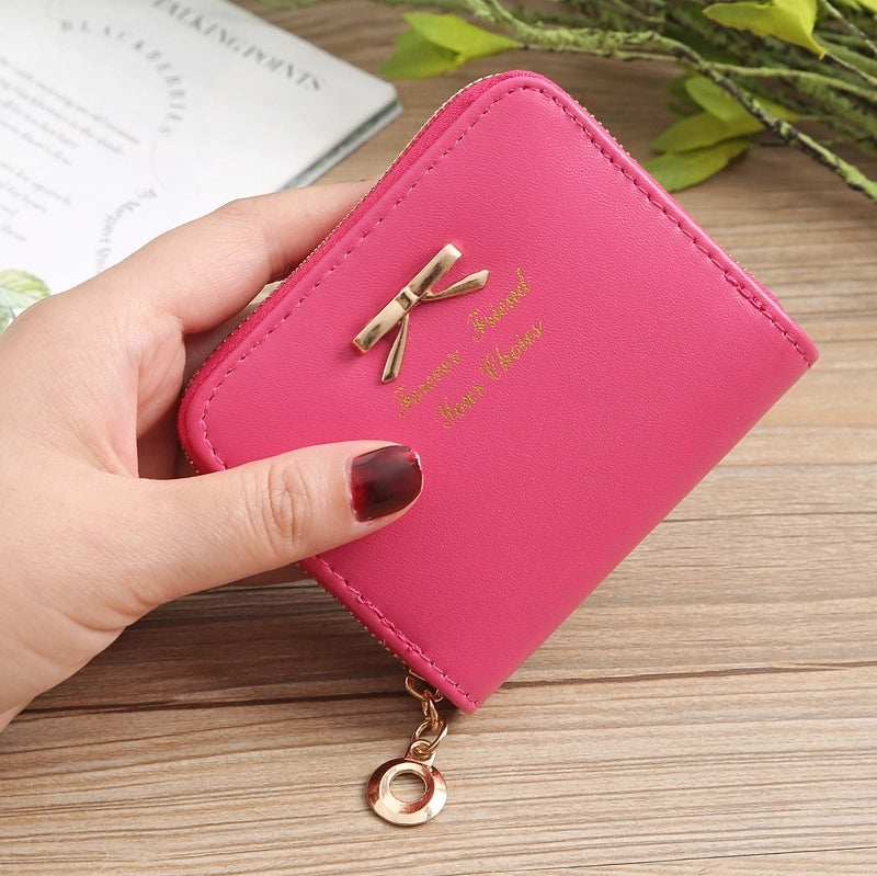 Korean Bow Coin Purse Wallet Candy Color Coin Bag