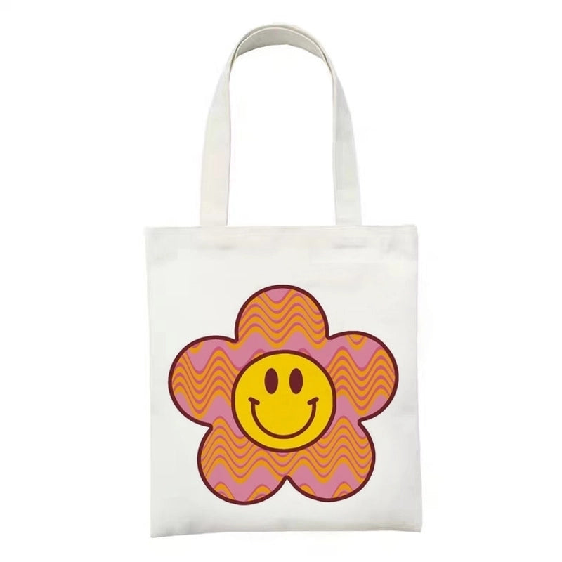 Women's Minimalist Flower Mushroom Shopping Bags