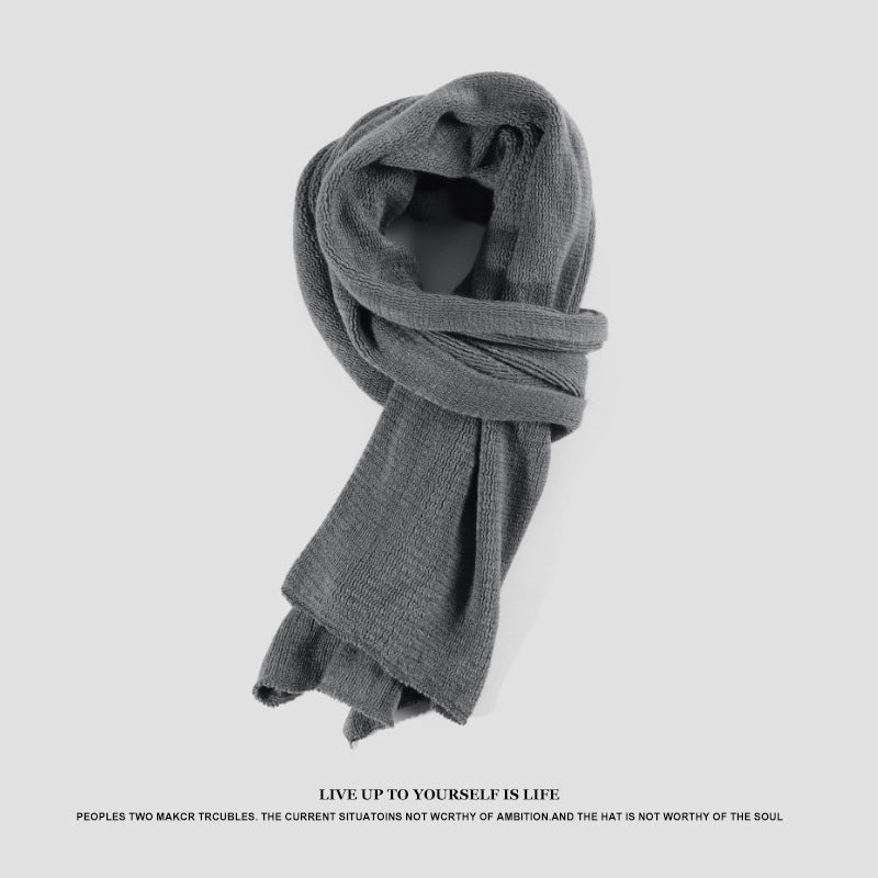 Women's Minimalist Classic Style Solid Color Yarn Scarf