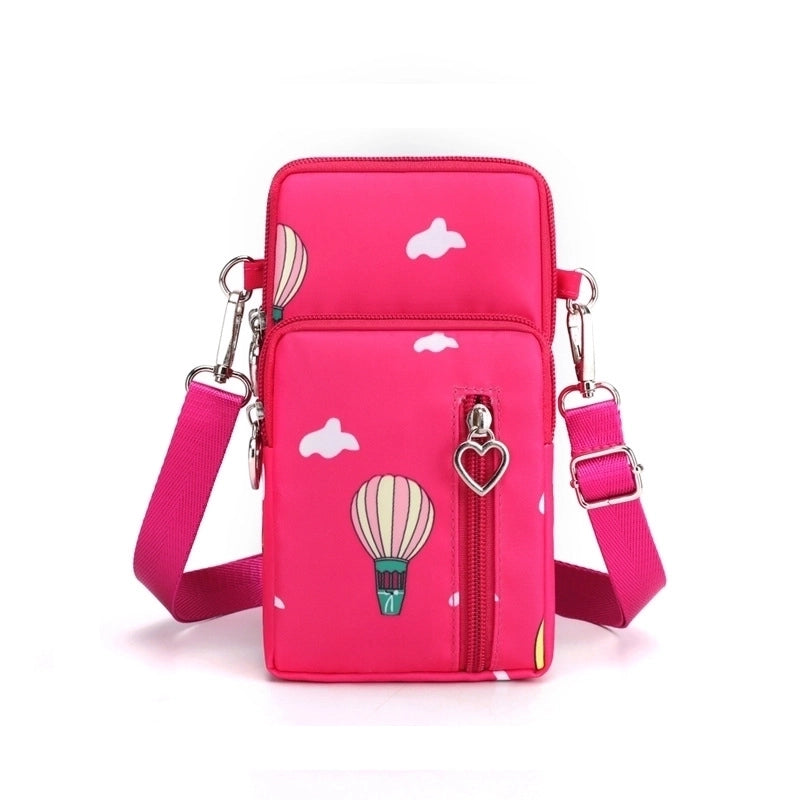 Women'S Nylon Solid Color Fashion Zipper Phone Wallet