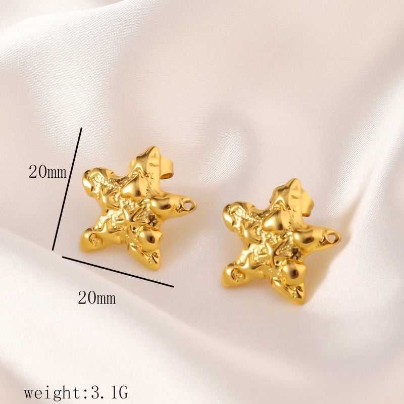 12 Pieces Minimalist Commute Geometric Heart Shape Plating Titanium Steel Drop Earrings Earrings Ear Studs