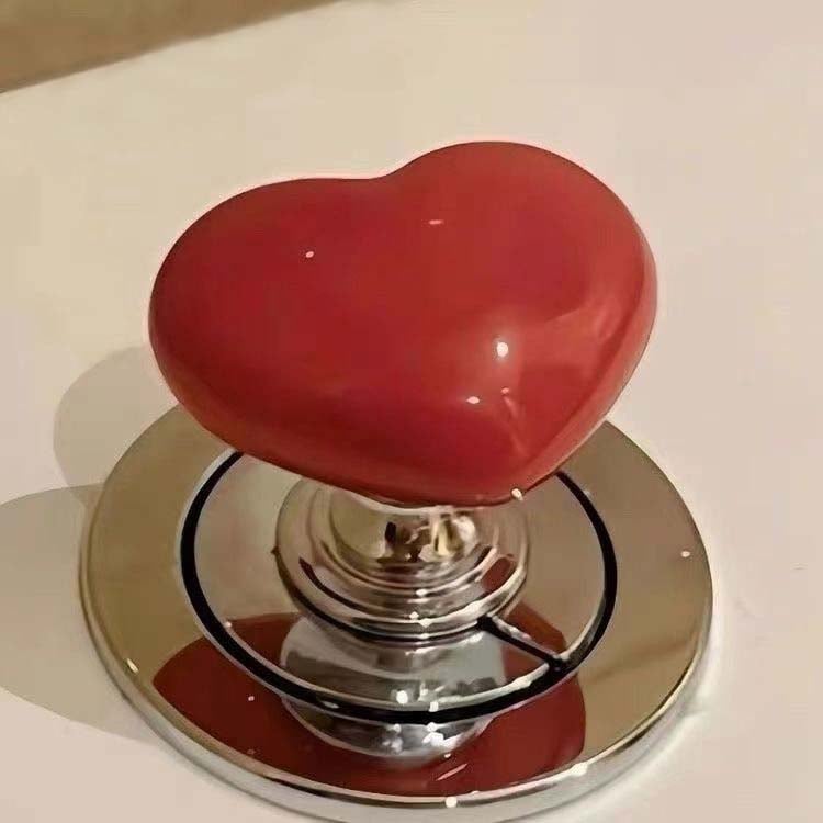 Love-Filled Toilet Flush Button