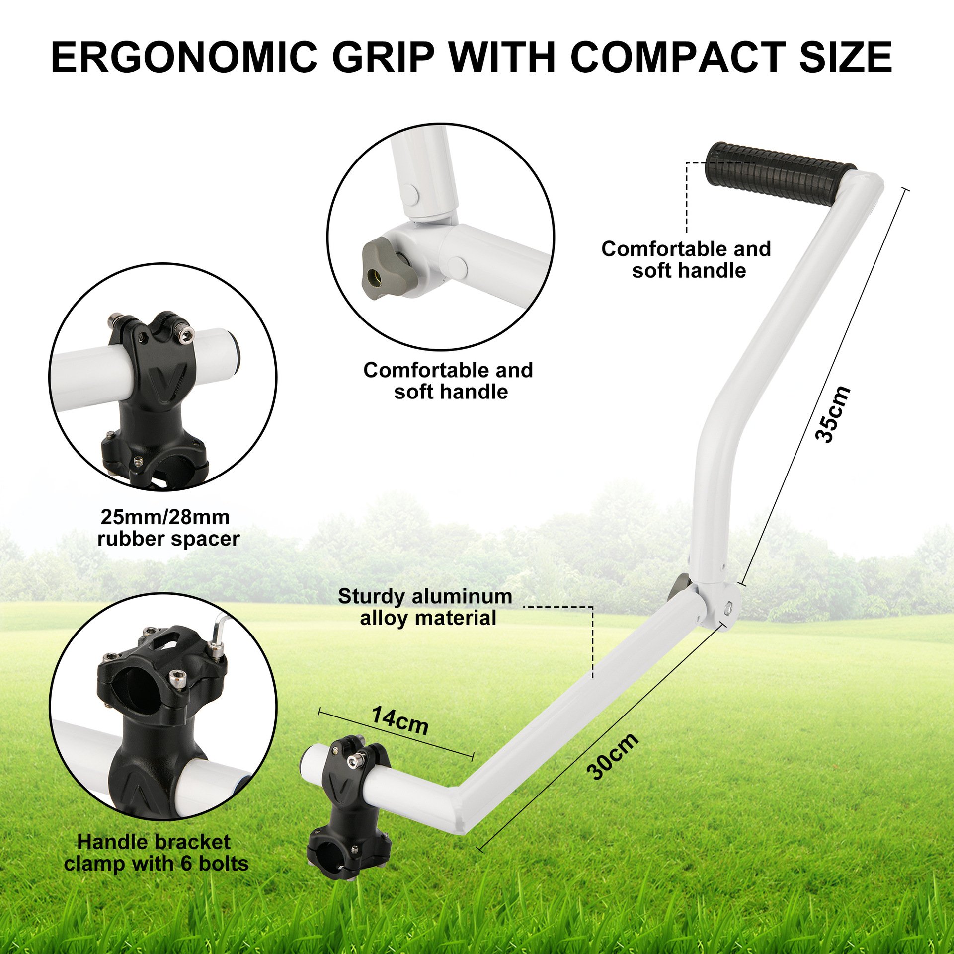 Ergonomic Weed Eater Handle Extension Weed Wacker Trimmer Grip