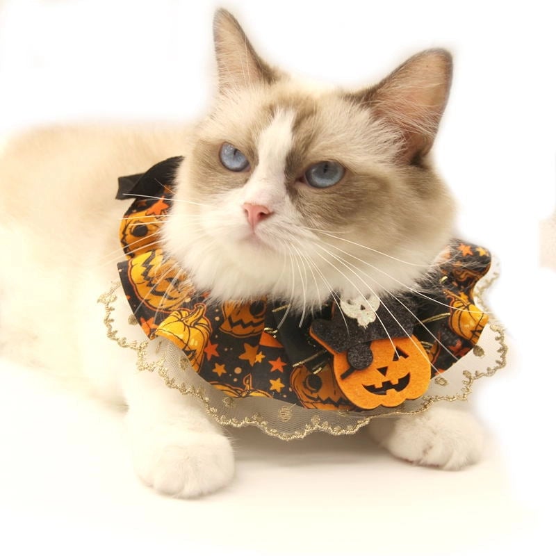 Hip-Hop Retro Cotton Halloween Cartoon Pet Collar