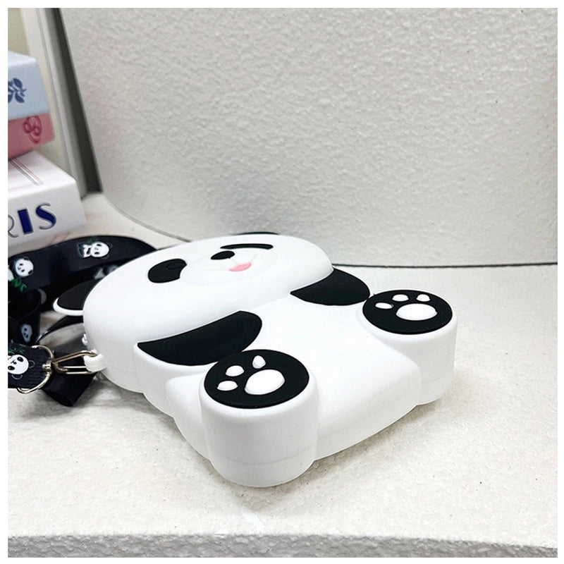 Women's Medium Silica Gel Animal Cute Round Zipper Crossbody Bag