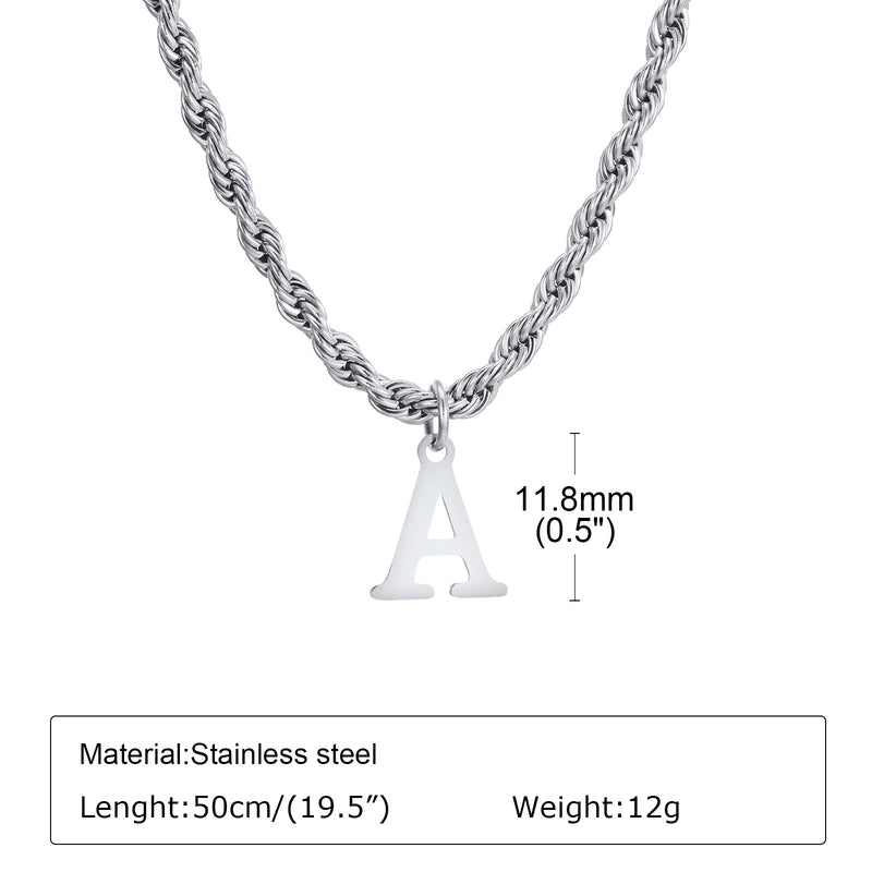 Minimalist Letter Stainless Steel Gold Plated Pendant Necklace