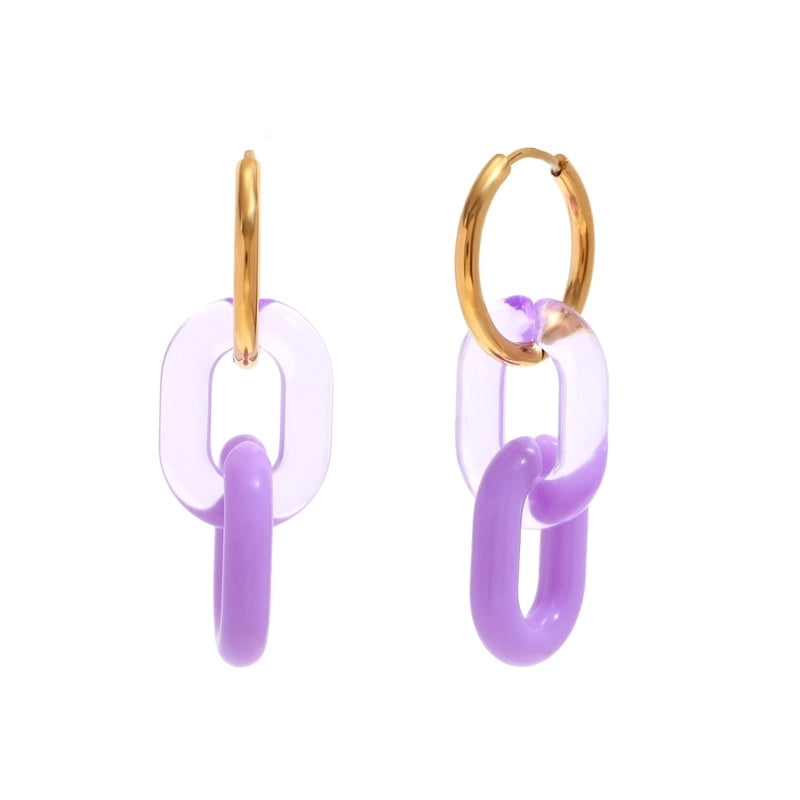 1 Pair Sweet Minimalist Classic Style Solid Color Plating 304 Stainless Steel 18K Gold Plated Drop Earrings
