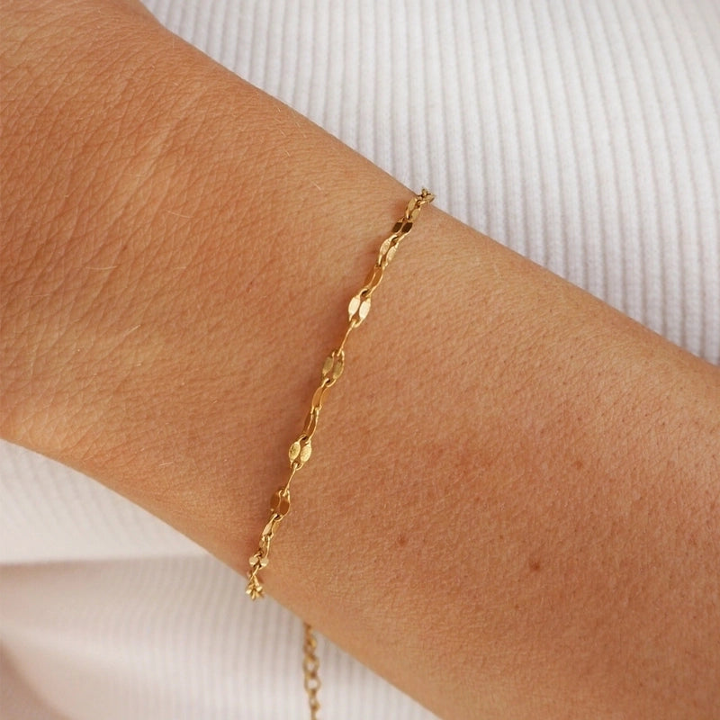 Minimalist Geometric 316L Stainless Steel  18K Gold Plated Bracelets In Bulk